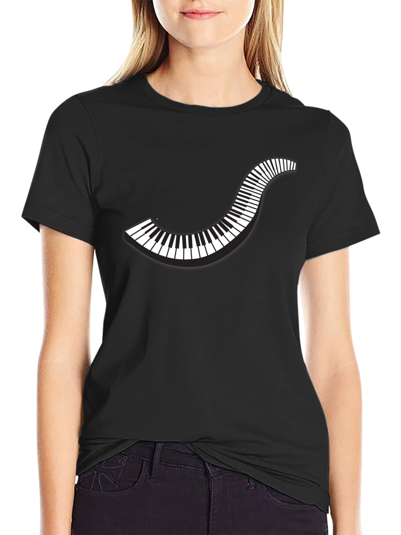 Piano Keys Graphic Tee - Music Lover Shirt