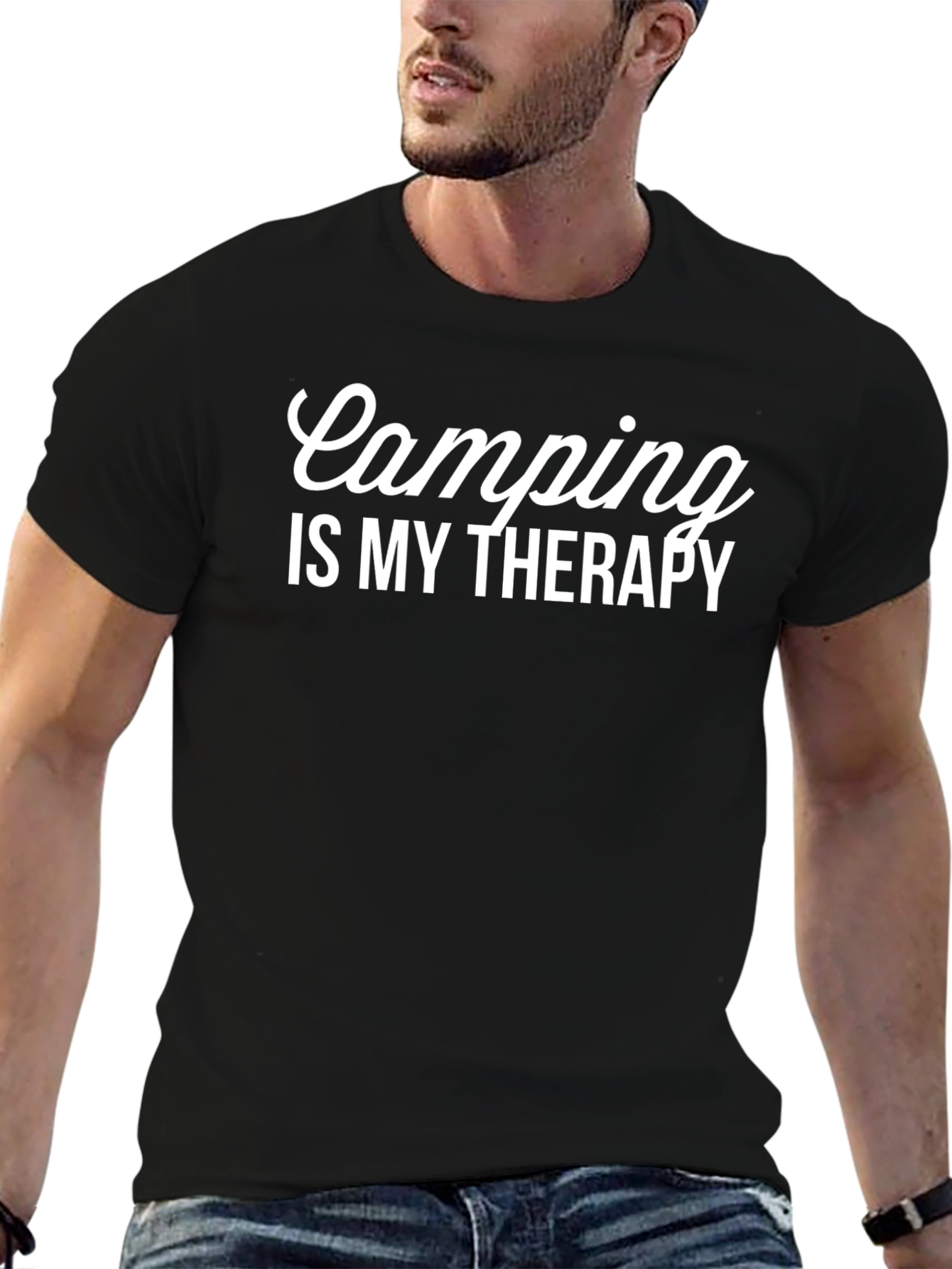 Camping is My Therapy Graphic Tee