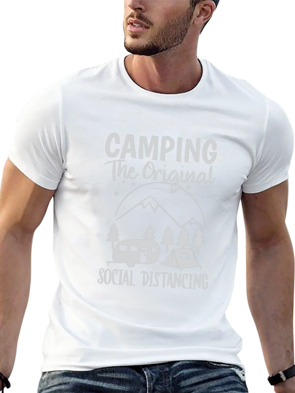 Camping The Original Social Distancing T-Shirt