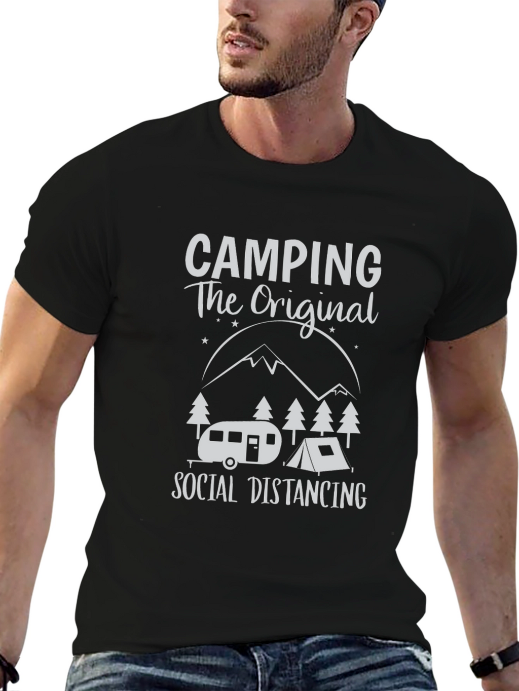 Camping The Original Social Distancing T-Shirt