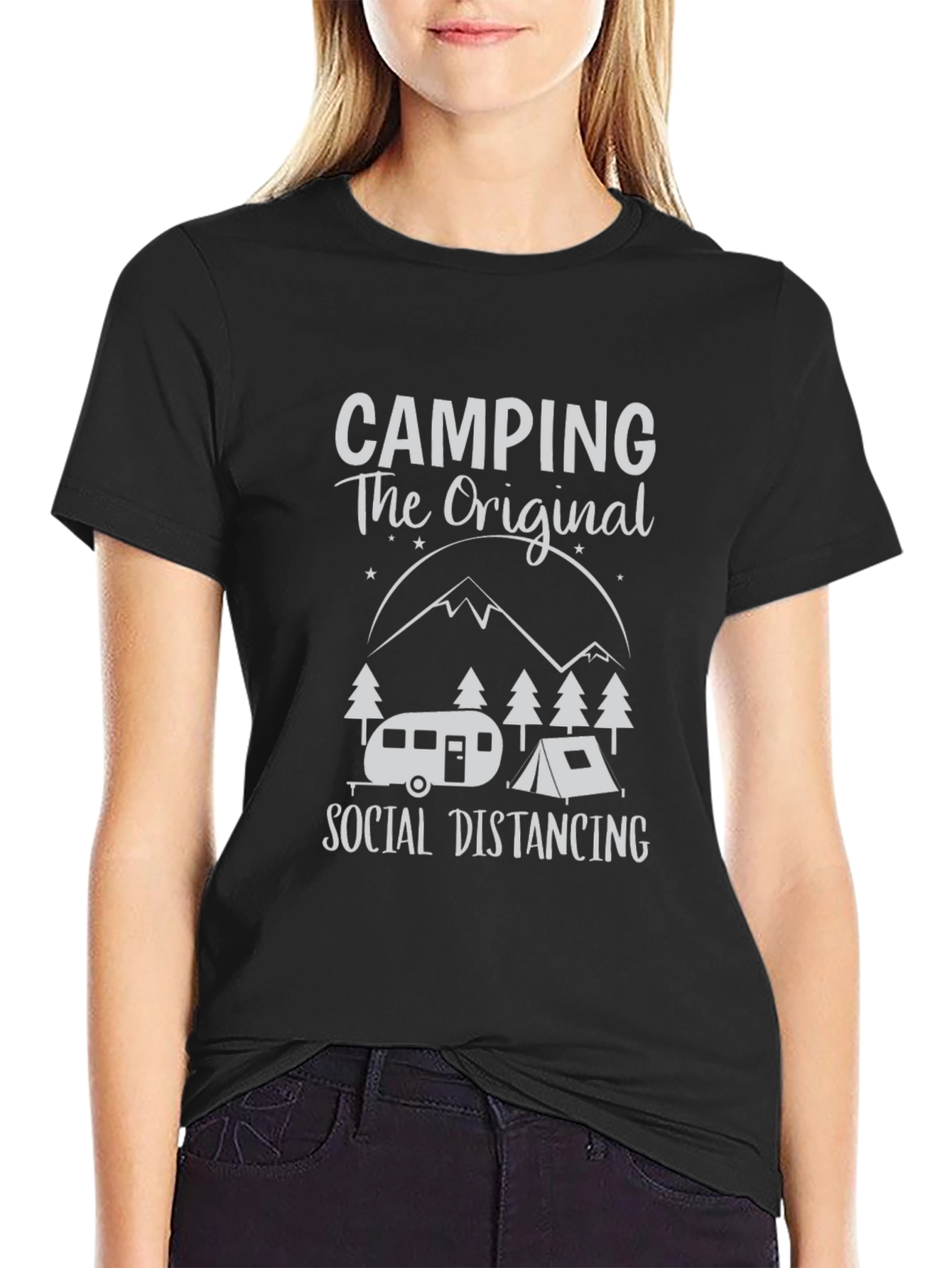 Camping The Original Social Distancing T-Shirt