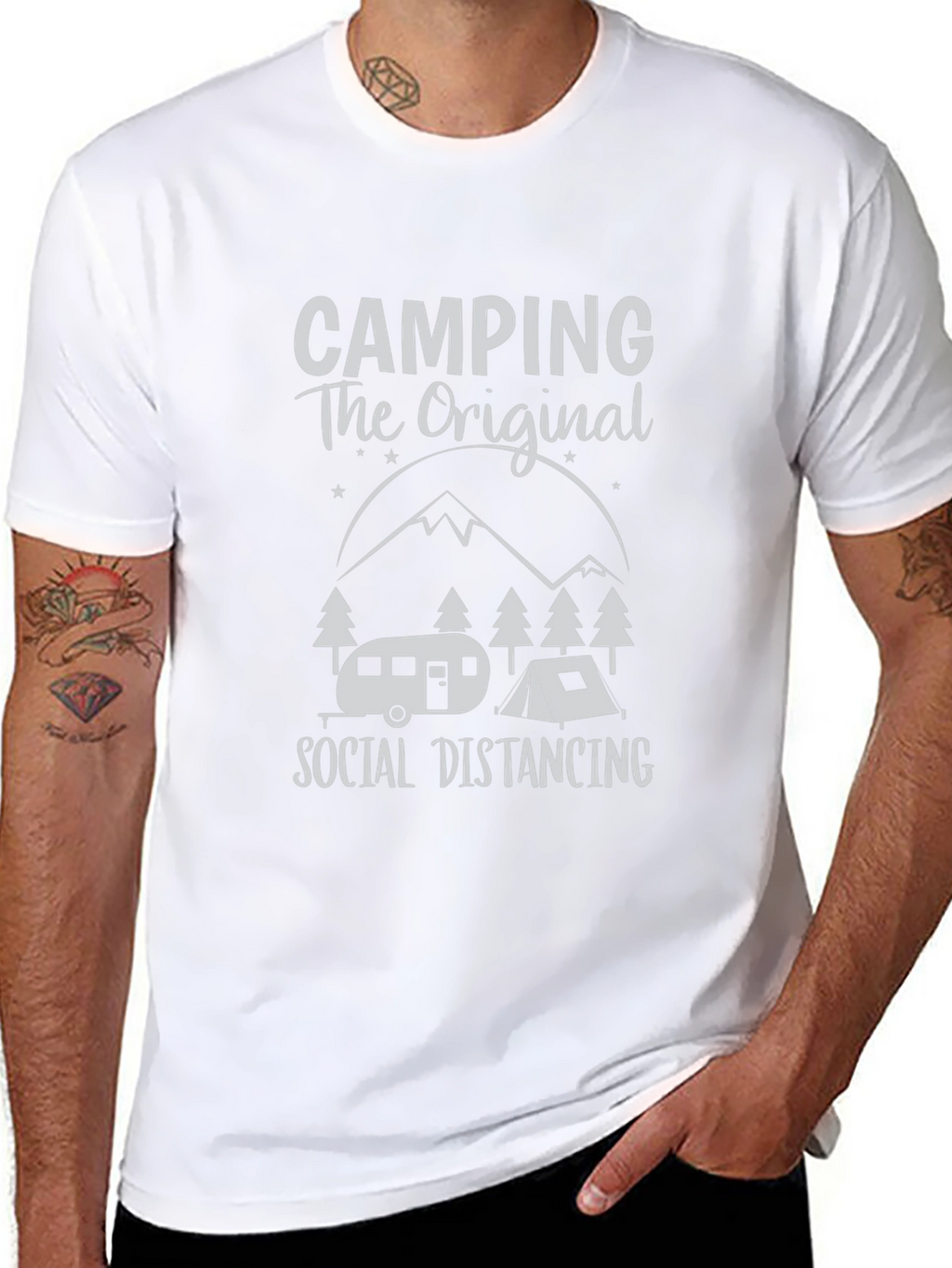 Camping The Original Social Distancing T-Shirt