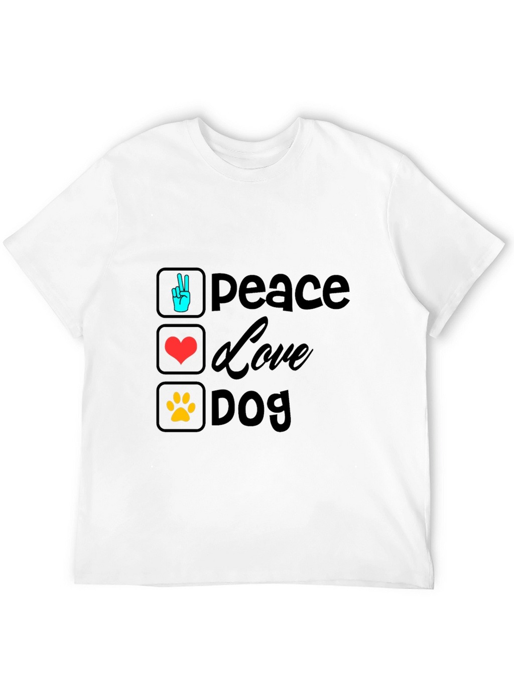 Peace Love Dog Graphic Tee