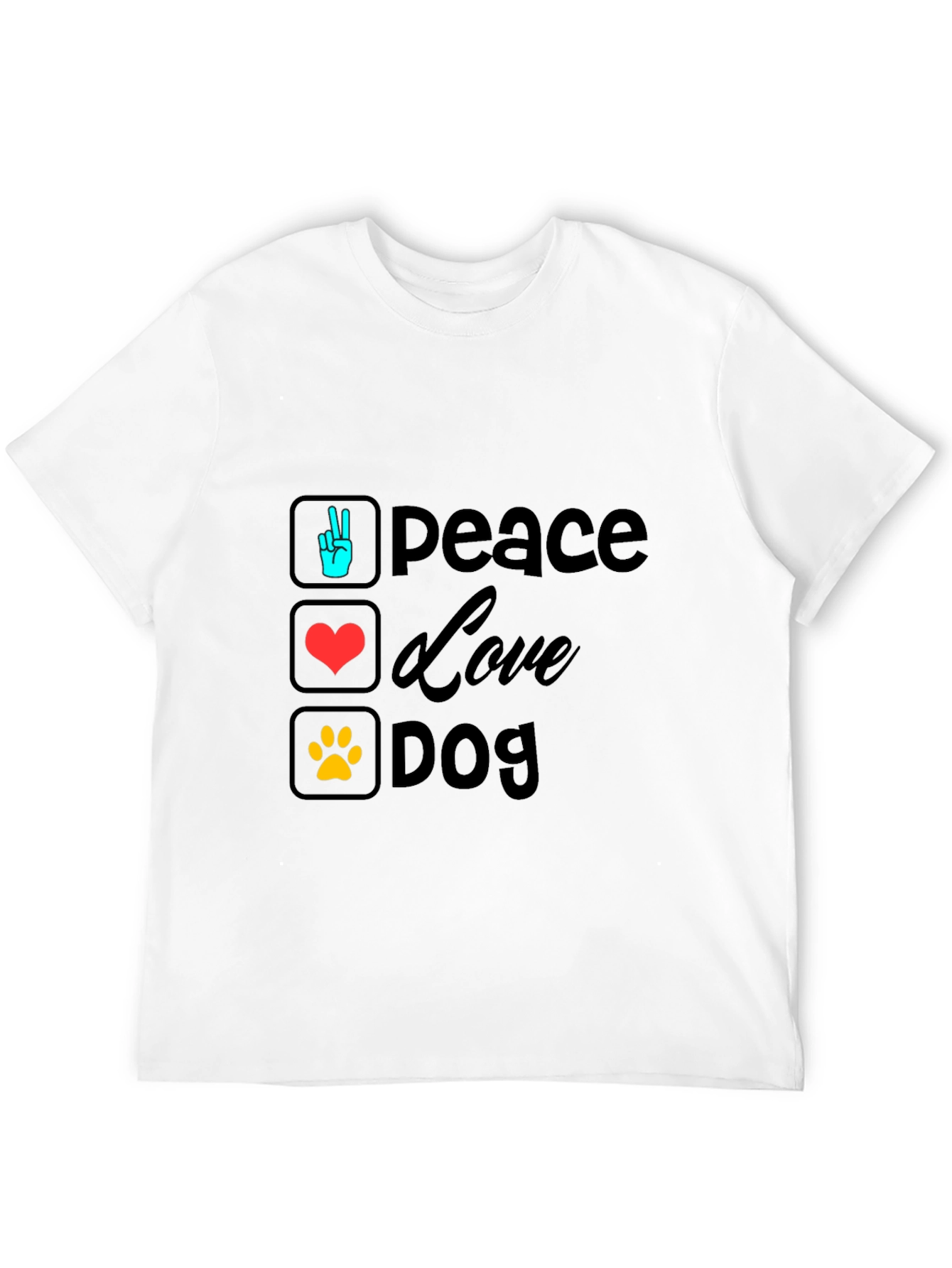 Peace Love Dog Graphic Tee