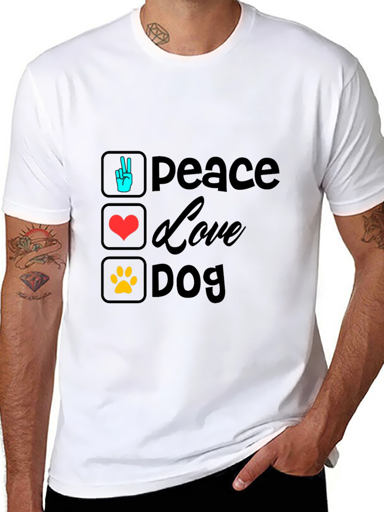Peace Love Dog Graphic Tee