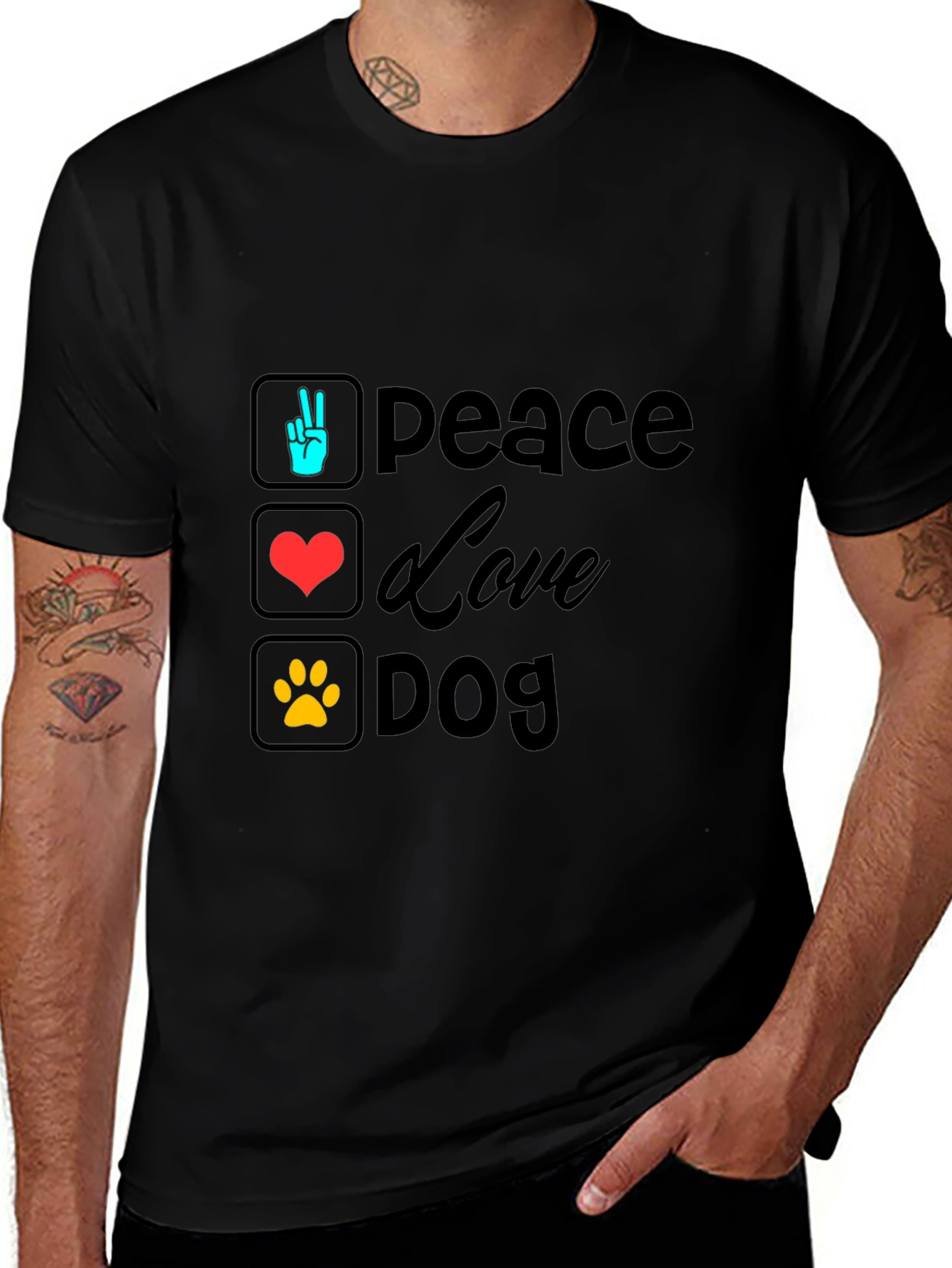 Peace Love Dog Graphic Tee