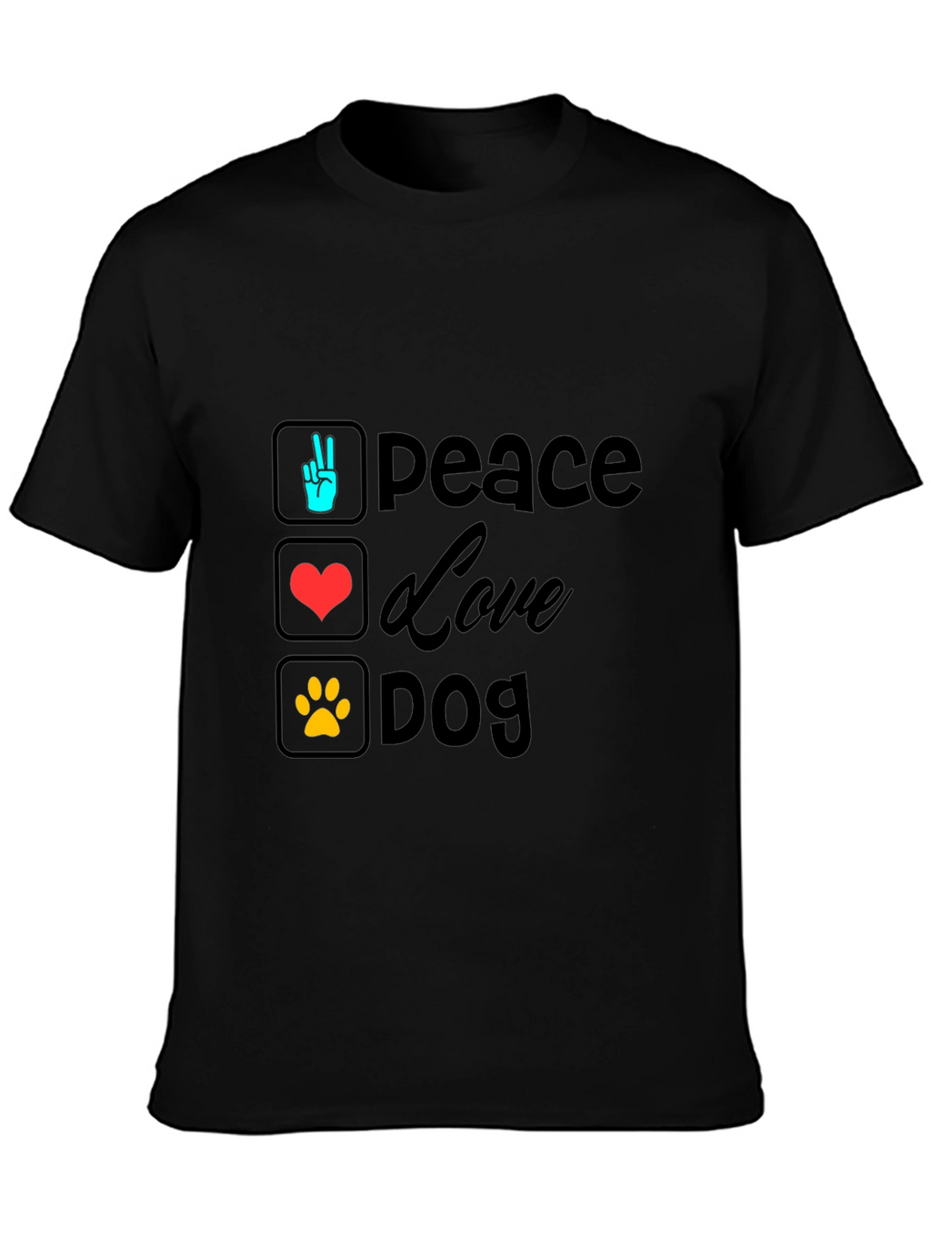 Peace Love Dog Graphic Tee