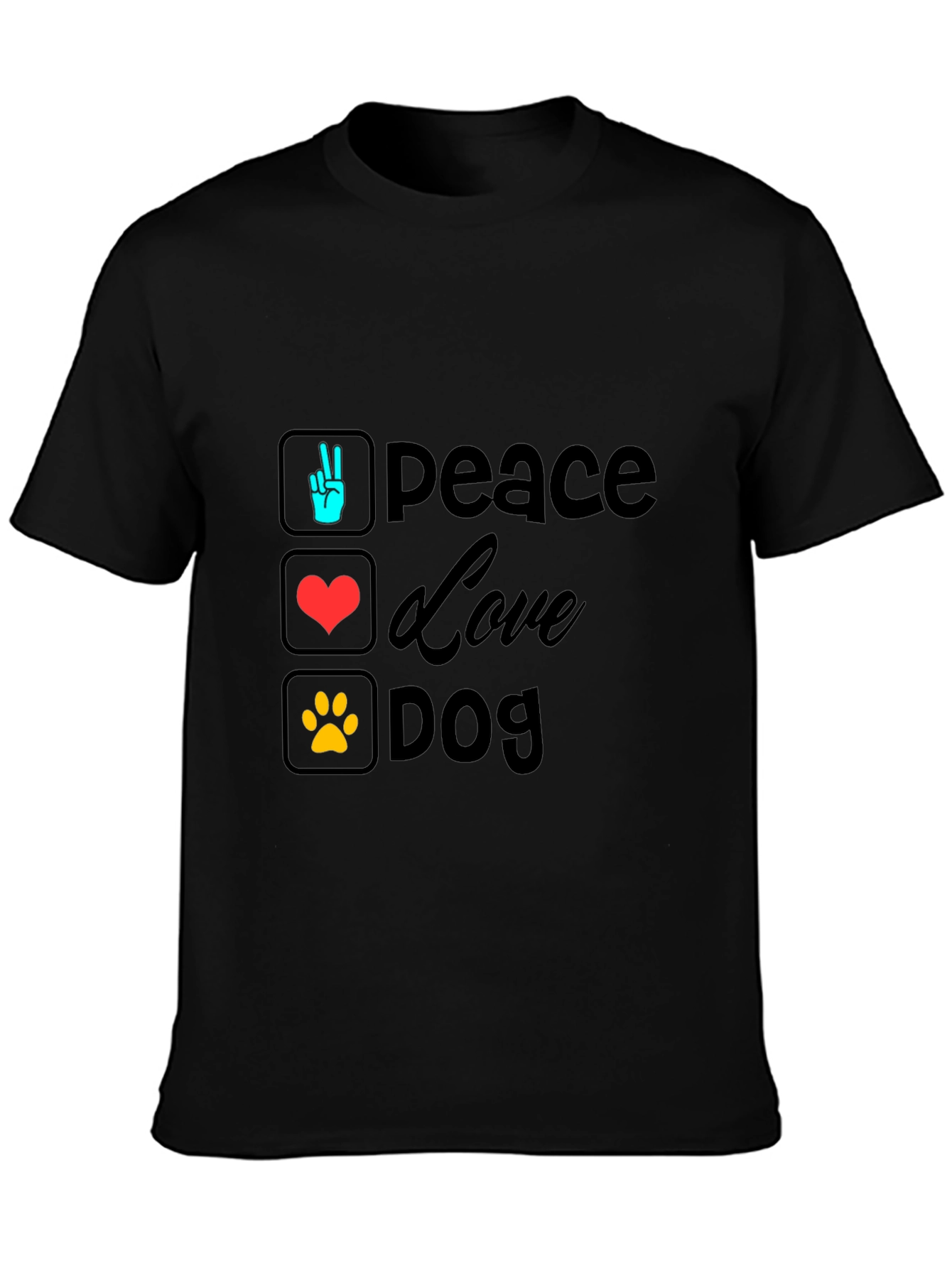 Peace Love Dog Graphic Tee