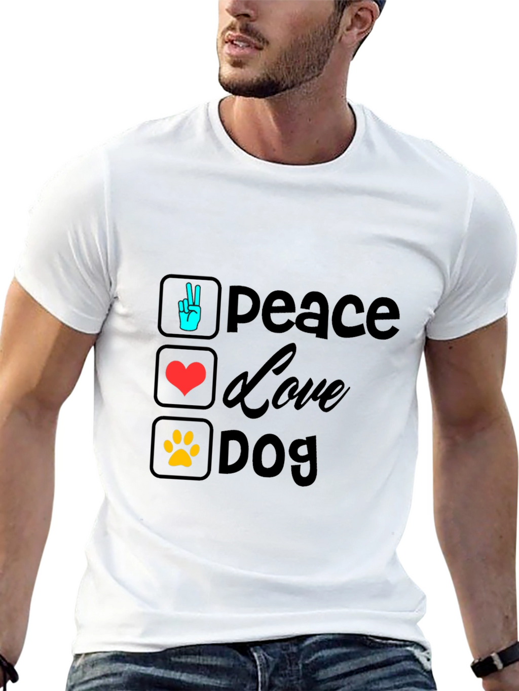 Peace Love Dog Graphic Tee