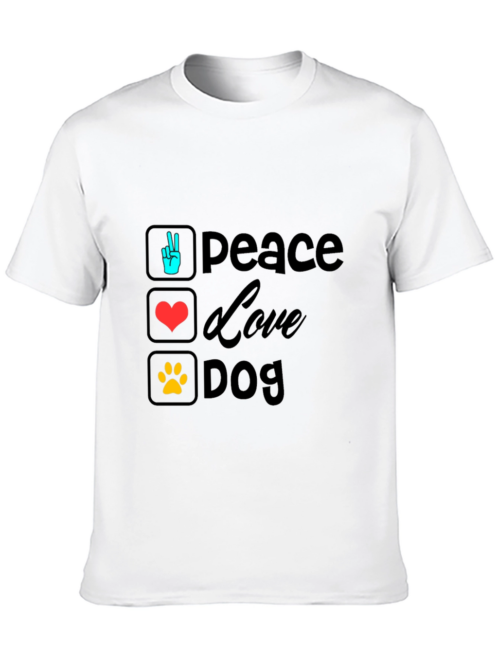 Peace Love Dog Graphic Tee