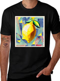 Abstract Lemon Graphic T-Shirt