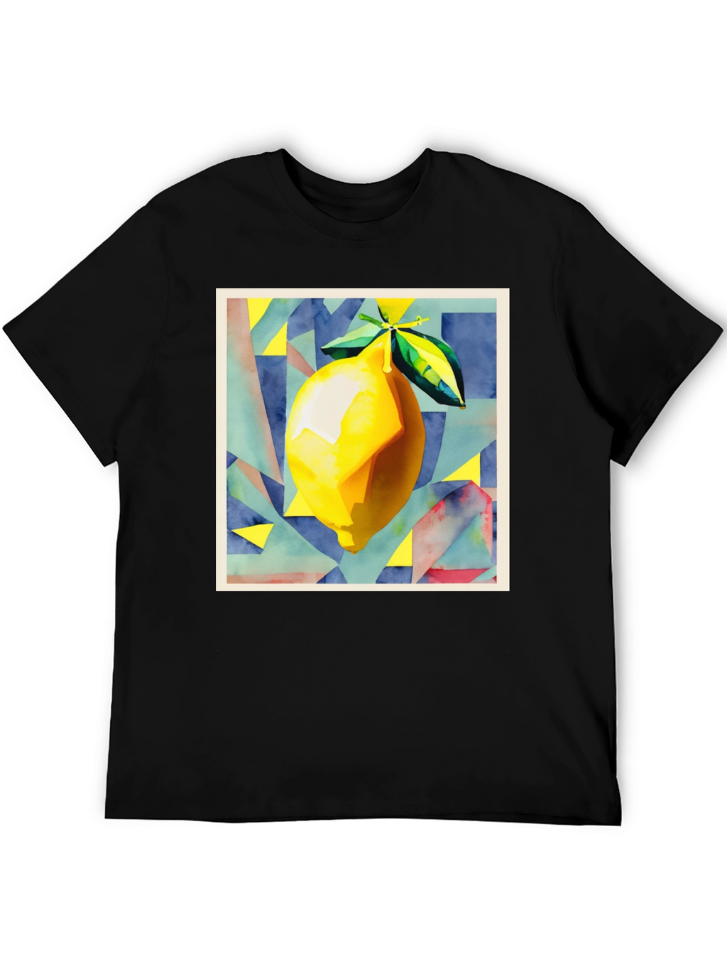 Abstract Lemon Graphic T-Shirt