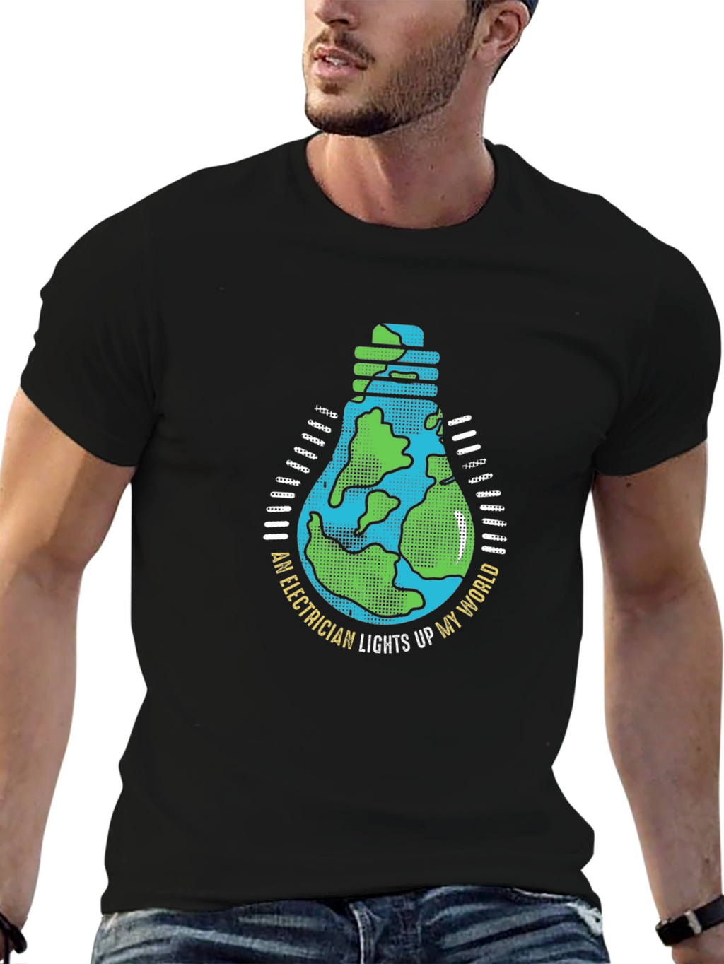 Electrician Lights Up My World T-Shirt