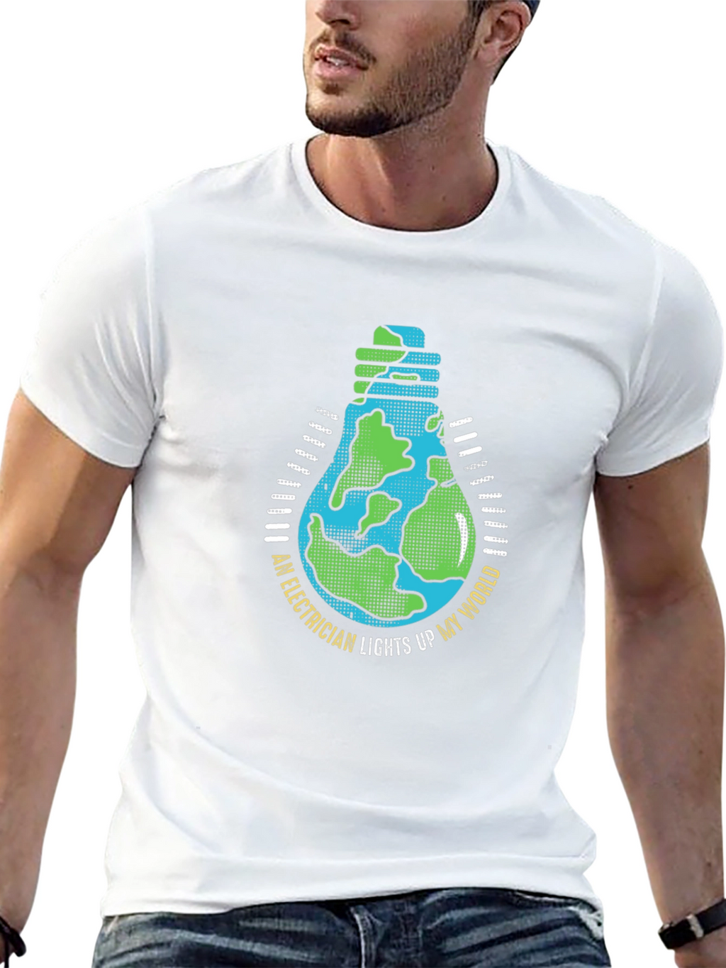 Electrician Lights Up My World T-Shirt