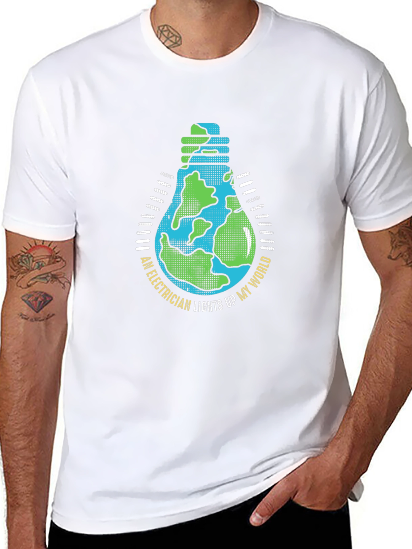 Electrician Lights Up My World T-Shirt