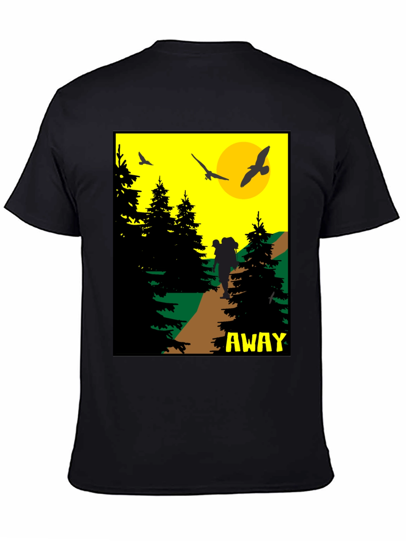 Adventure Awaits Graphic Tee - Hiker Design