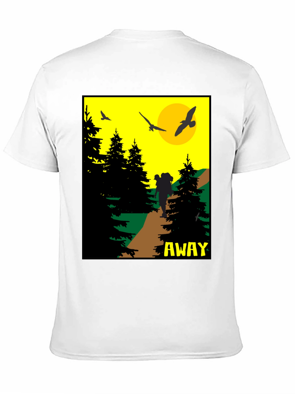 Adventure Awaits Graphic Tee - Hiker Design