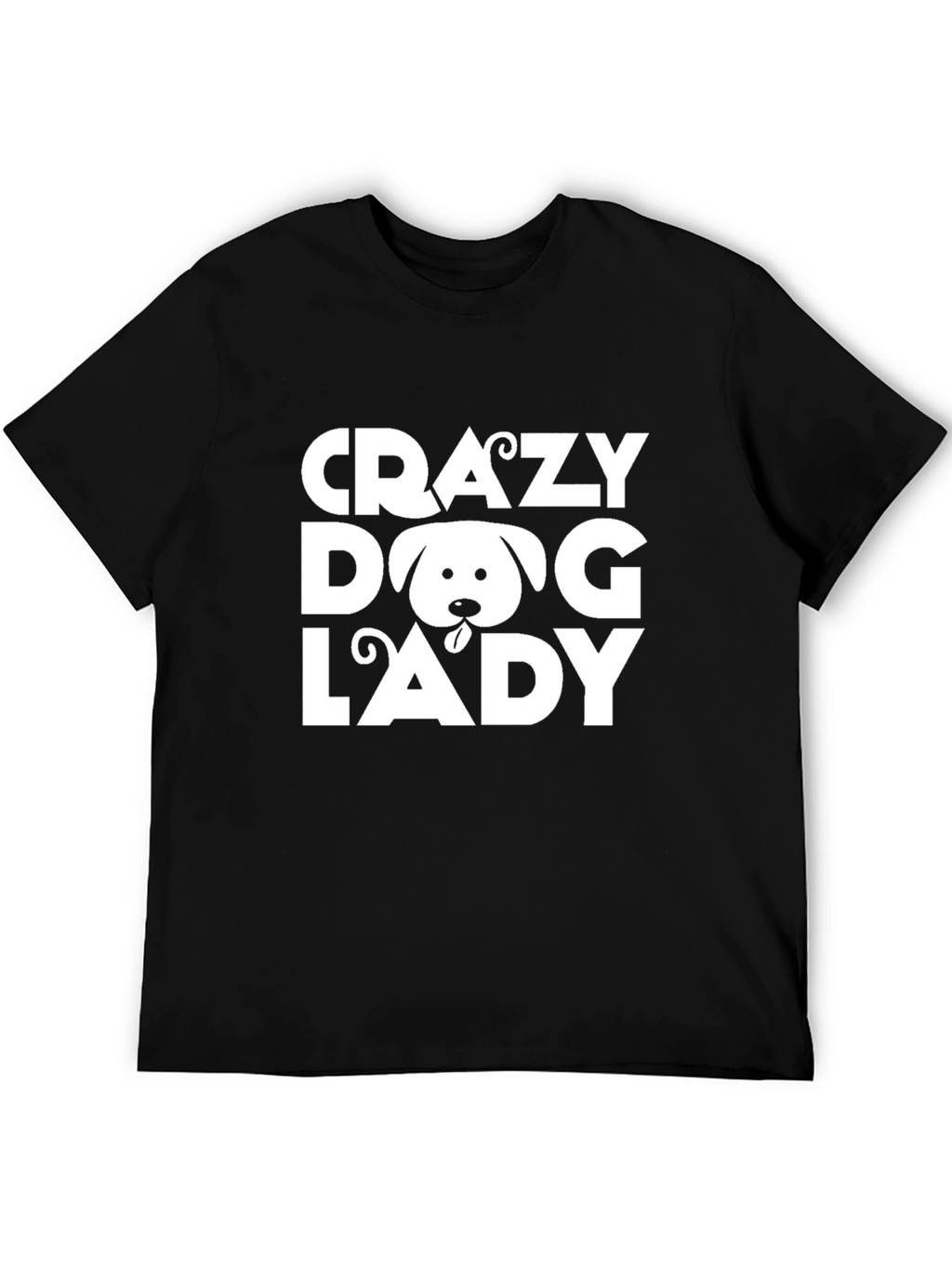 Crazy Dog Lady Black T-Shirt
