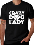 Crazy Dog Lady Black T-Shirt
