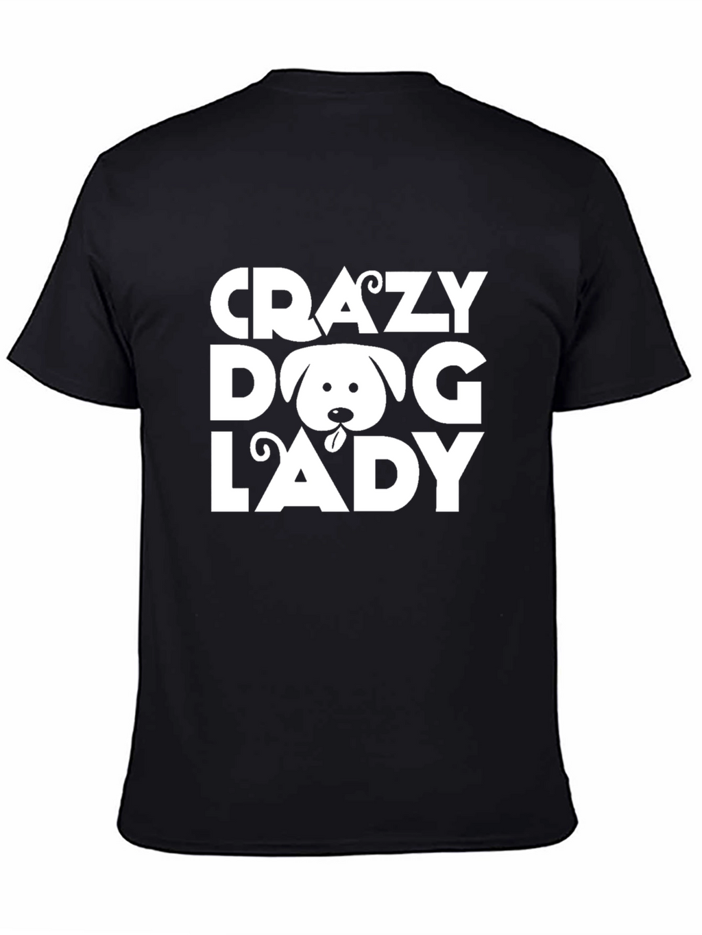 Crazy Dog Lady Black T-Shirt