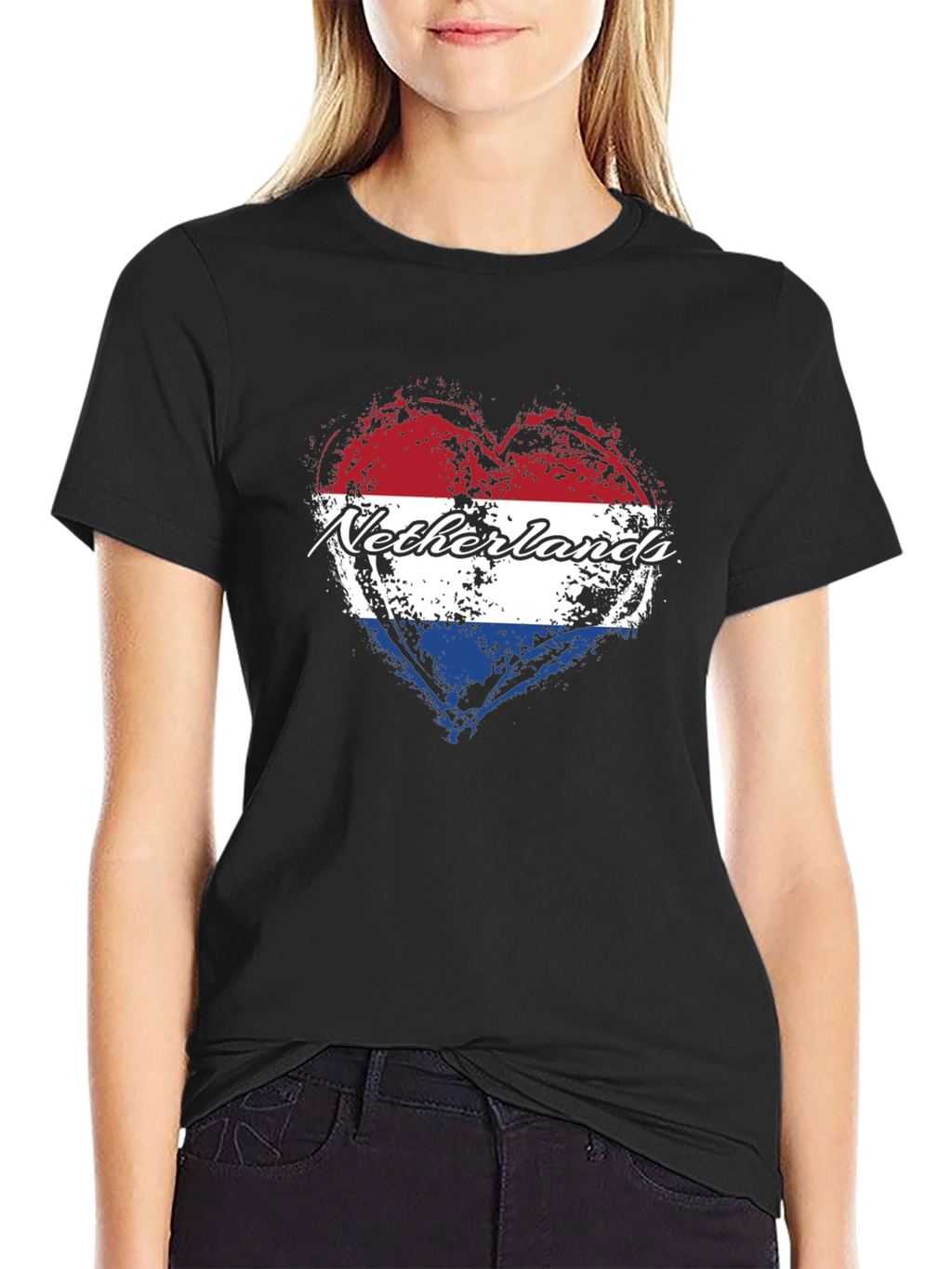 Netherlands Flag Heart T-Shirt