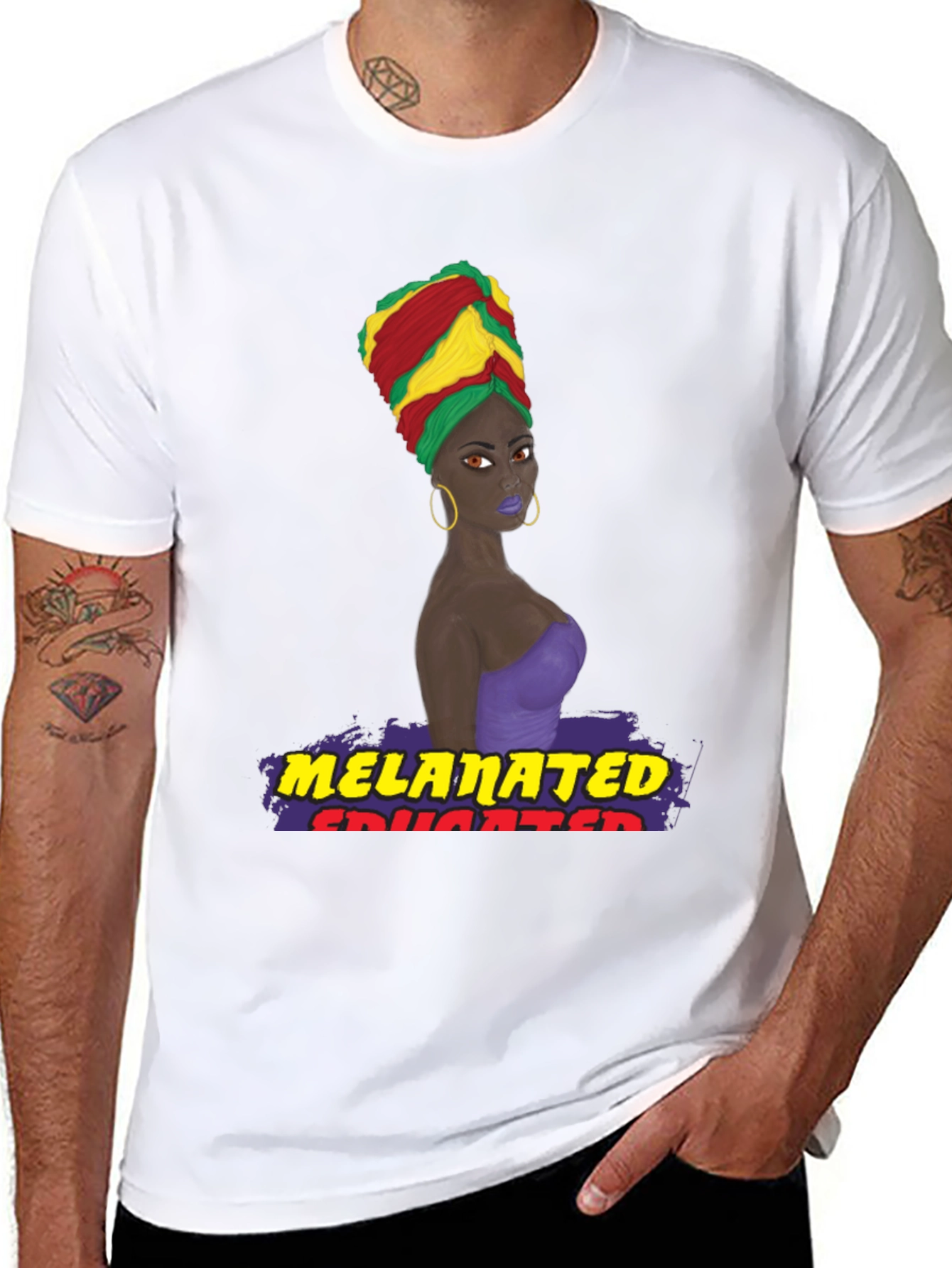 Melanated Educated T-Shirt Black Pride Tee