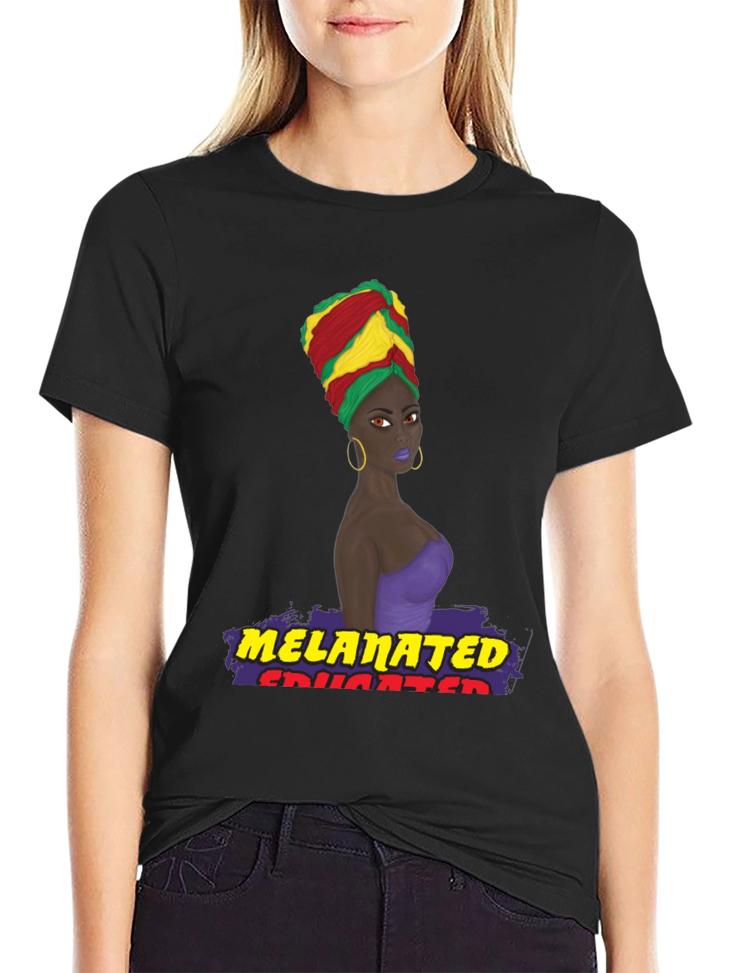 Melanated Educated T-Shirt Black Pride Tee