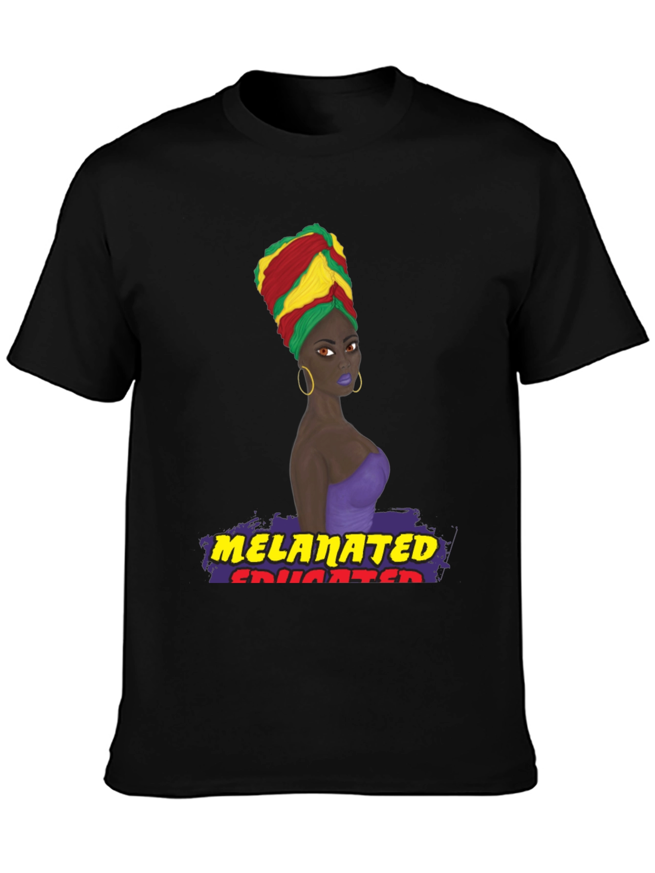 Melanated Educated T-Shirt Black Pride Tee
