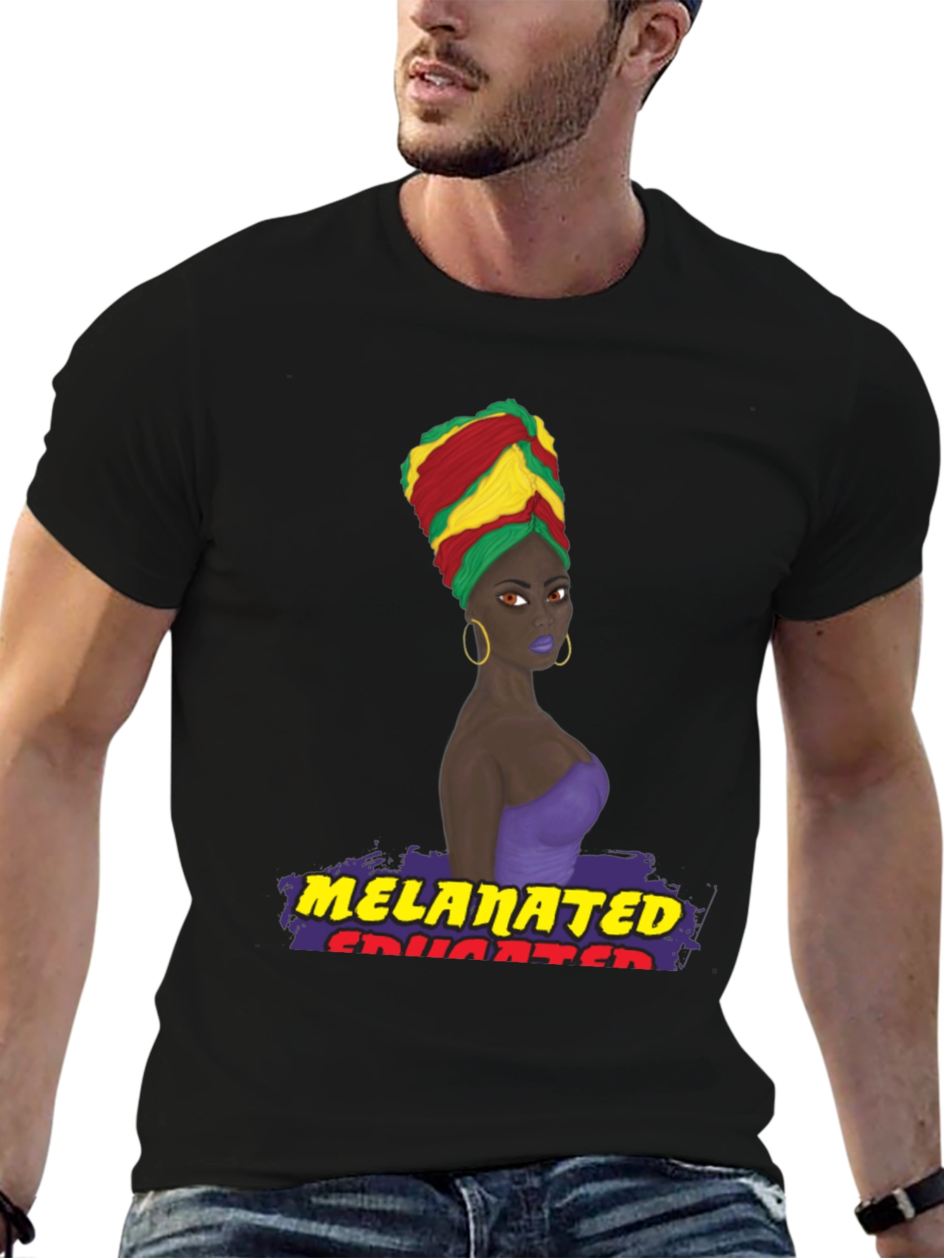 Melanated Educated T-Shirt Black Pride Tee