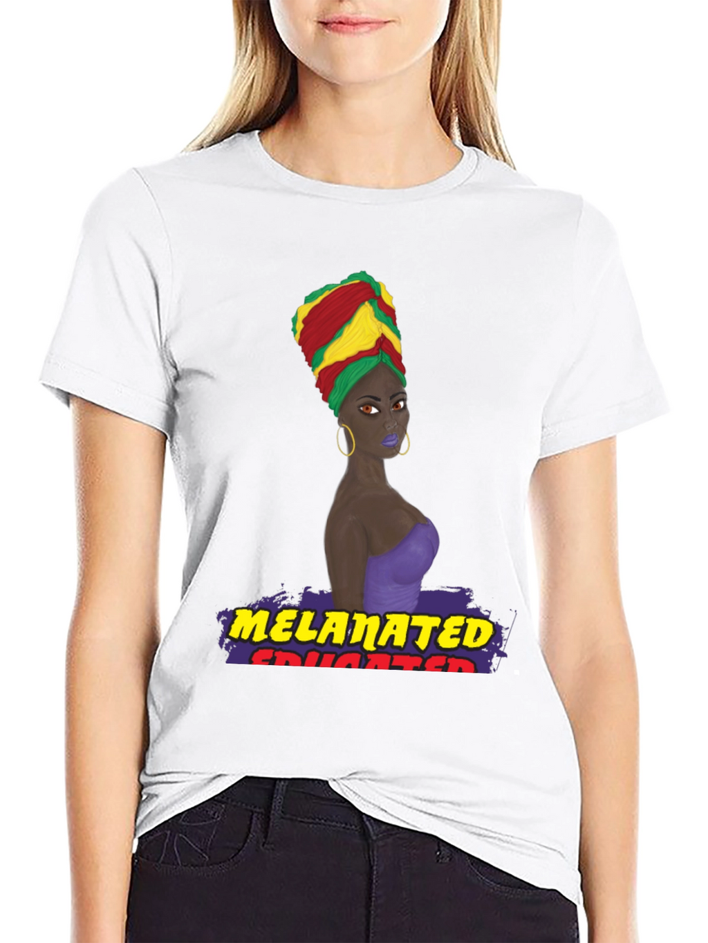Melanated Educated T-Shirt Black Pride Tee