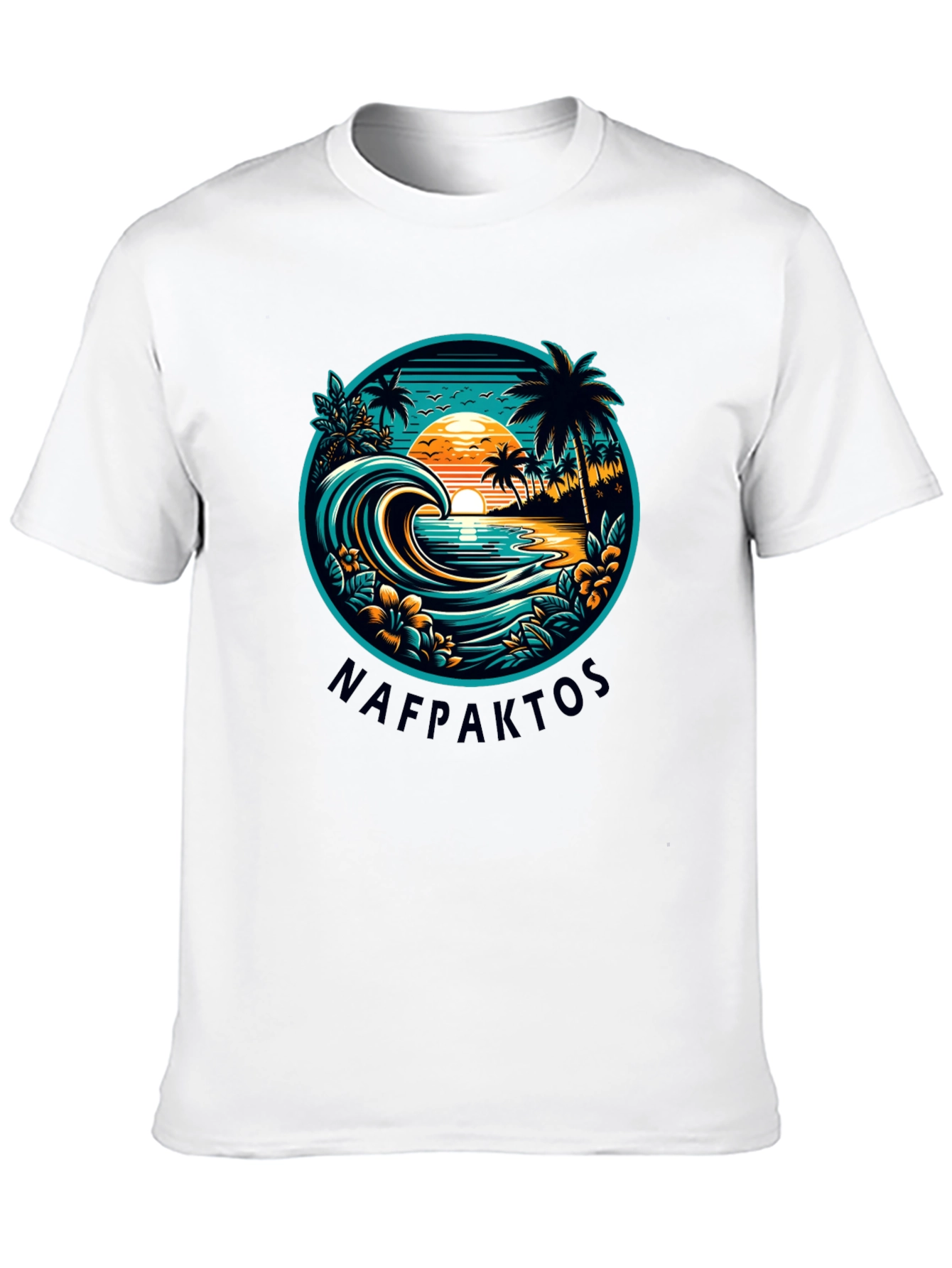 Nafpaktos Beach Graphic T-Shirt