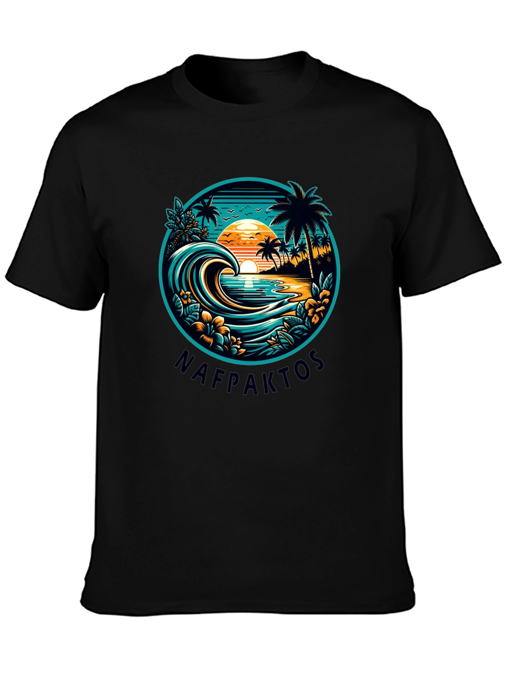 Nafpaktos Beach Graphic T-Shirt