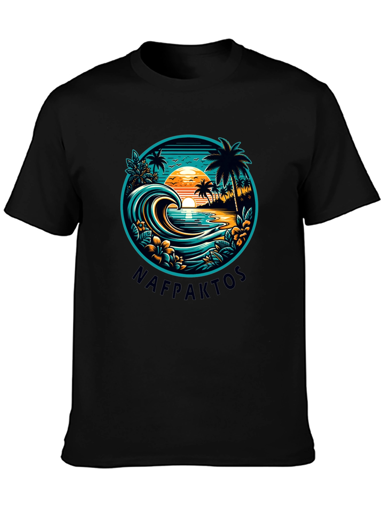 Nafpaktos Beach Graphic T-Shirt