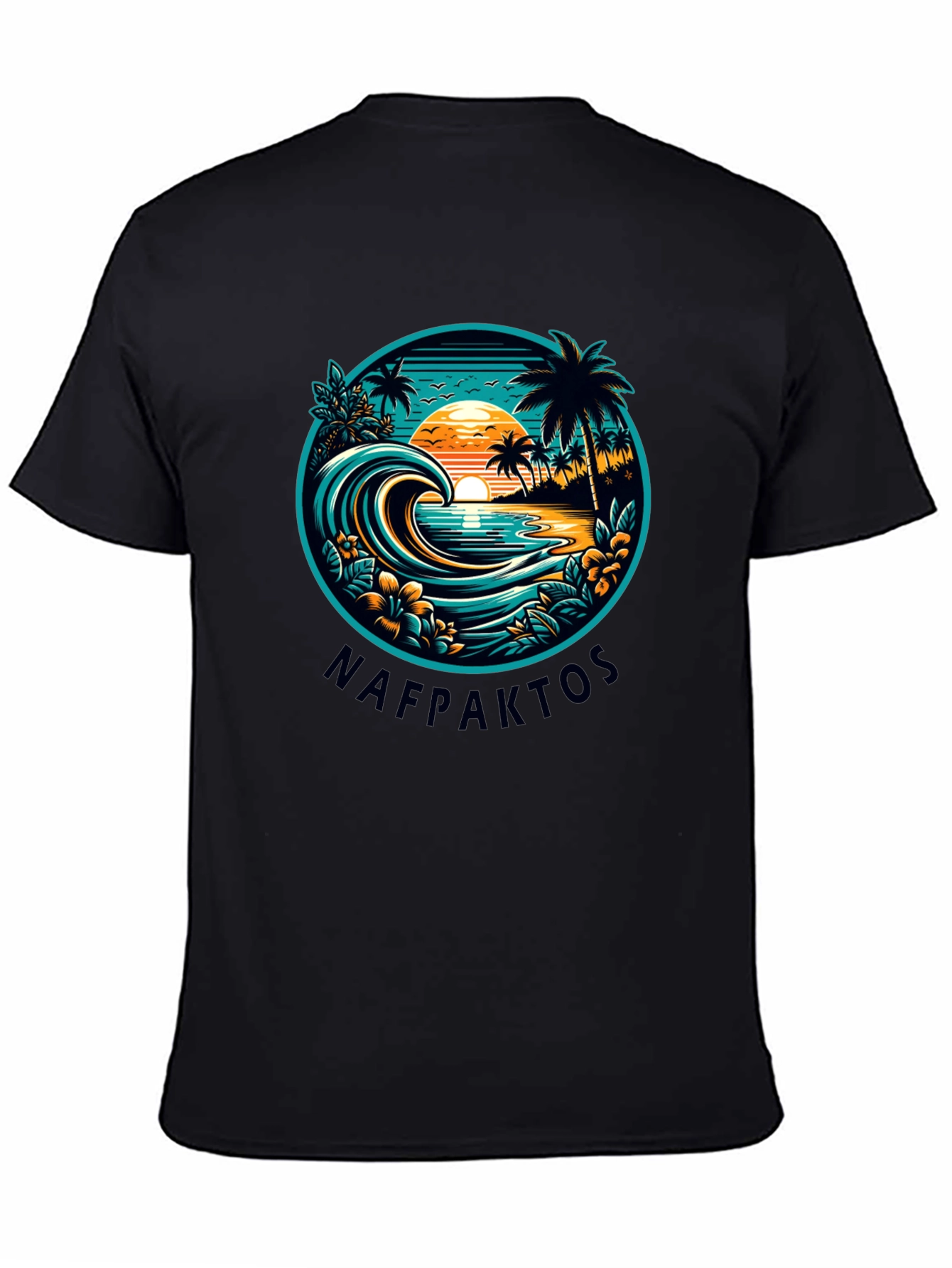 Nafpaktos Beach Graphic T-Shirt