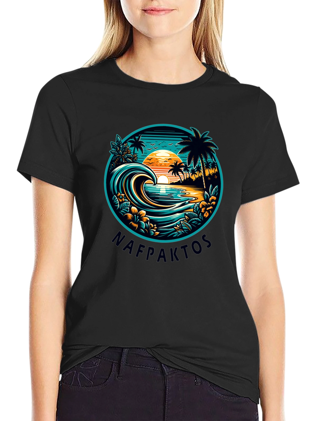 Nafpaktos Beach Graphic T-Shirt