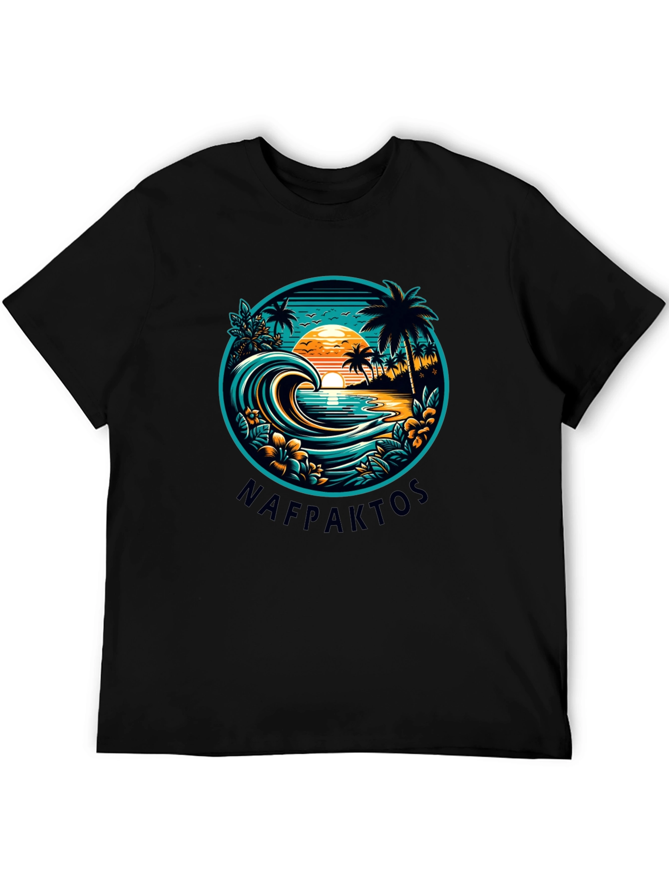 Nafpaktos Beach Graphic T-Shirt