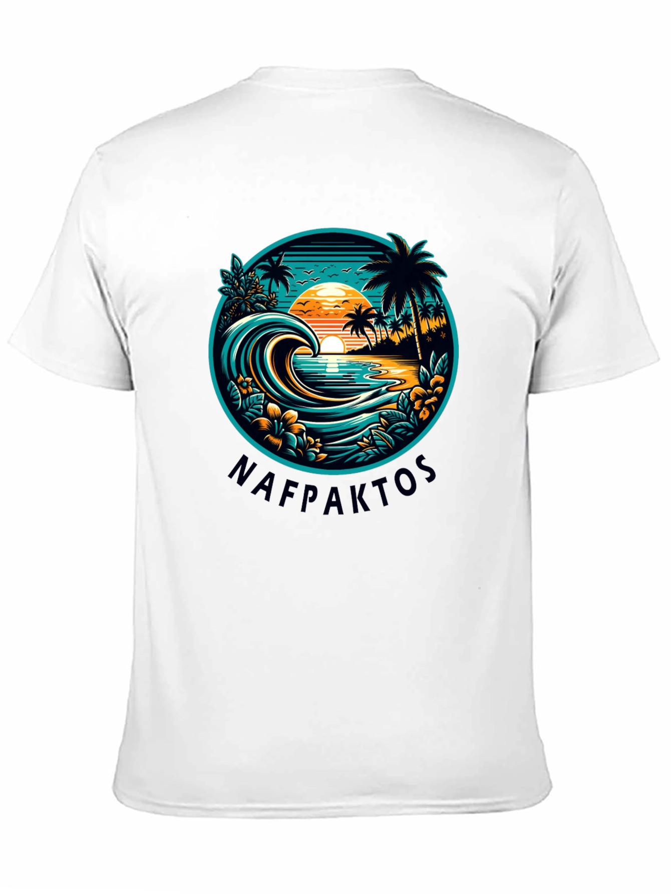 Nafpaktos Beach Graphic T-Shirt