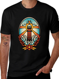 Lighthouse Tattoo Graphic T-Shirt - Black