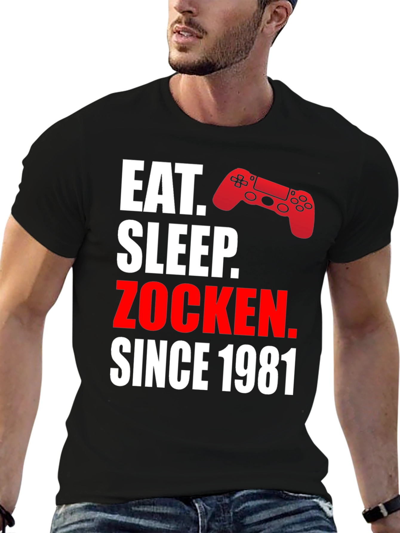 Eat Sleep Zocken Since 1981 Gaming T-Shirt