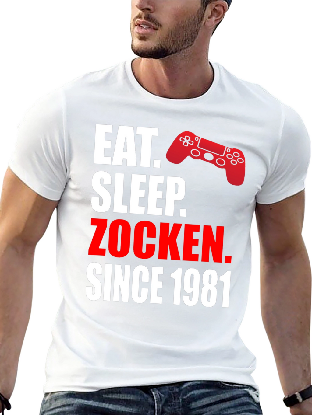 Eat Sleep Zocken Since 1981 Gaming T-Shirt
