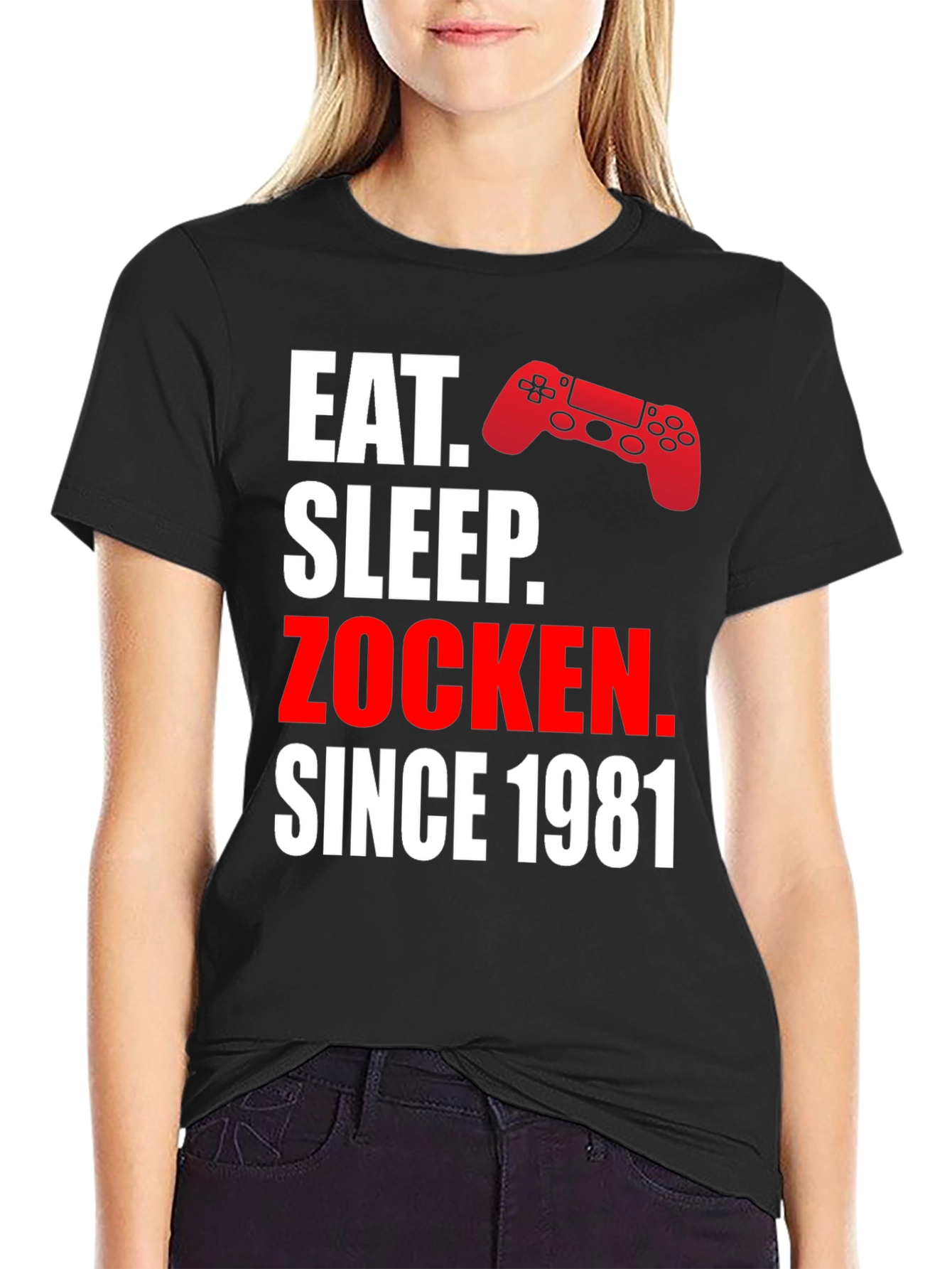 Eat Sleep Zocken Since 1981 Gaming T-Shirt