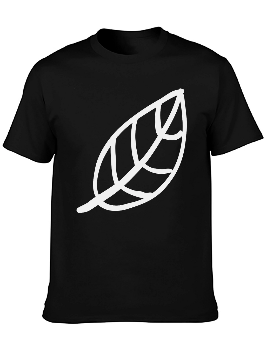 Leaf Graphic Black T-Shirt - Casual Style