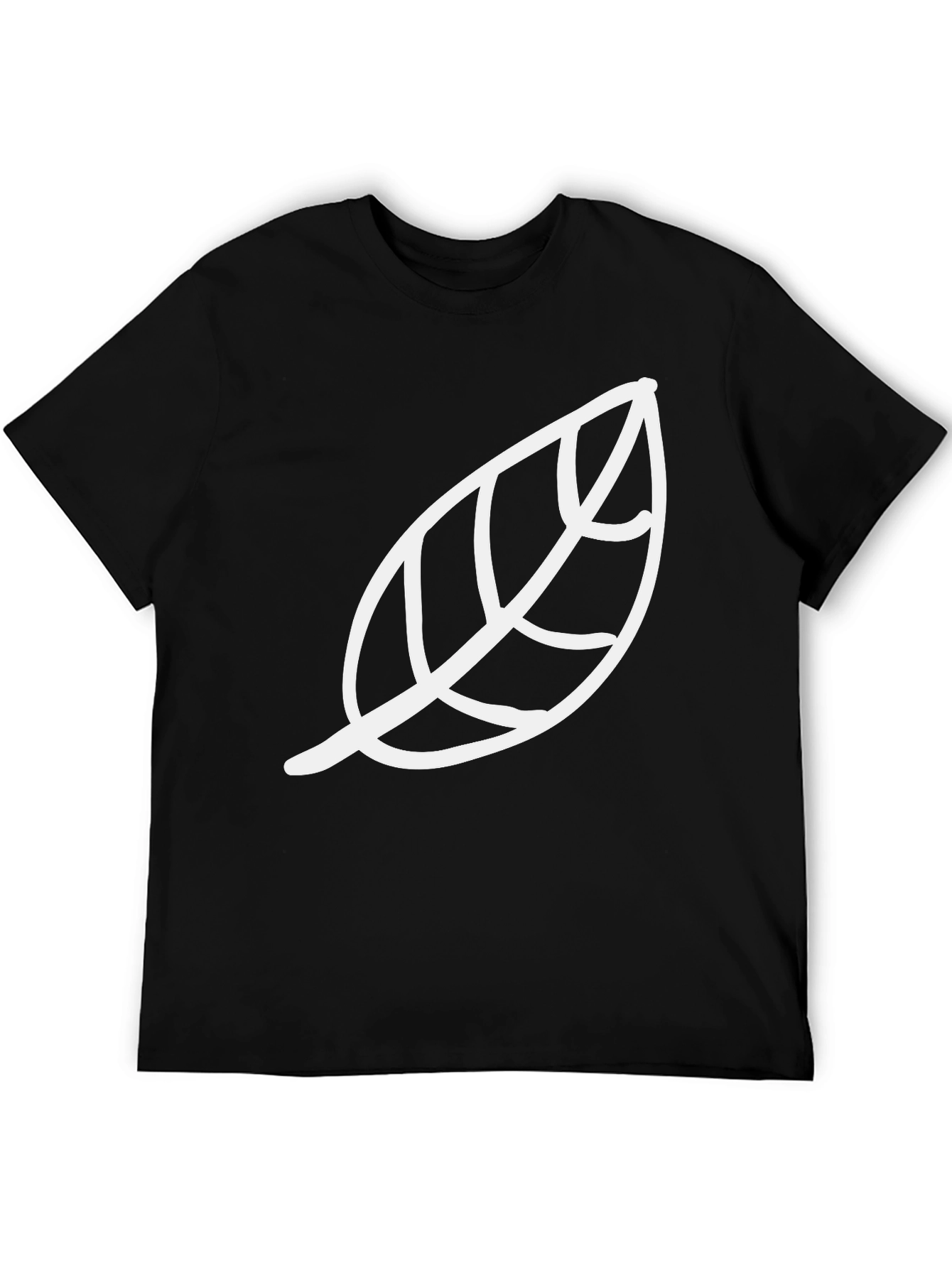 Leaf Graphic Black T-Shirt - Casual Style