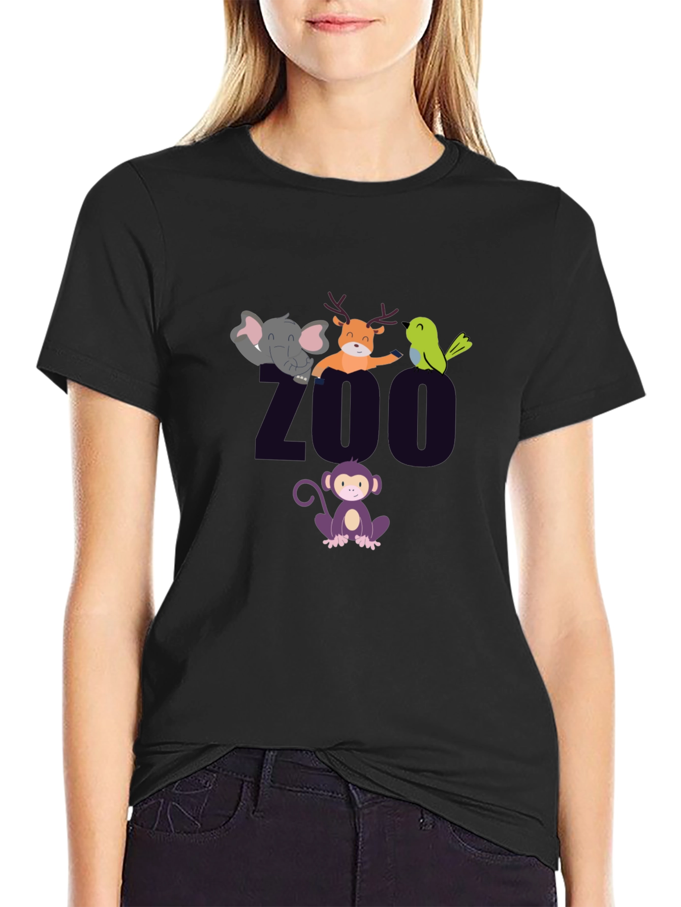 Zoo Animal Graphic T-Shirt