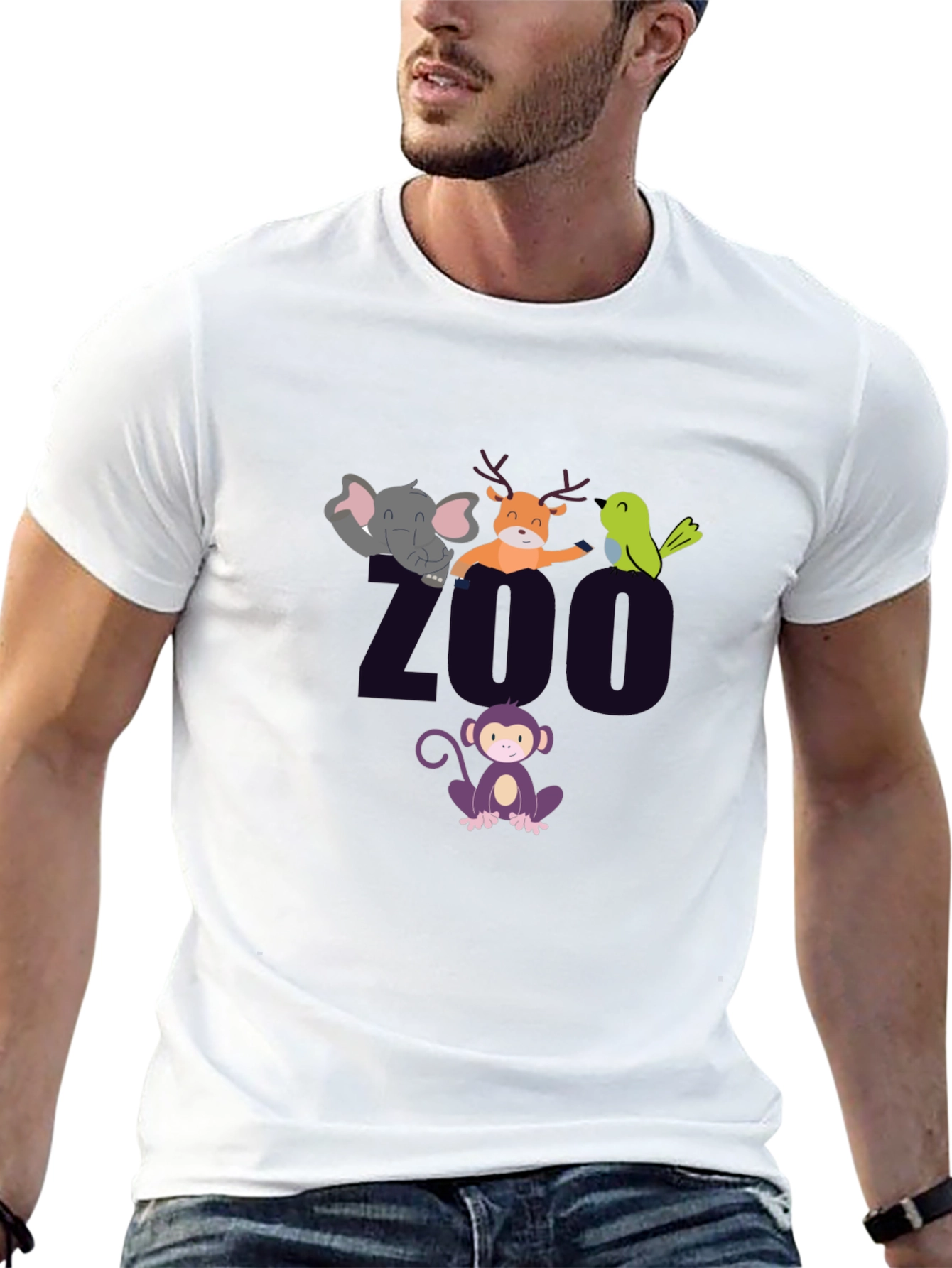 Zoo Animal Graphic T-Shirt