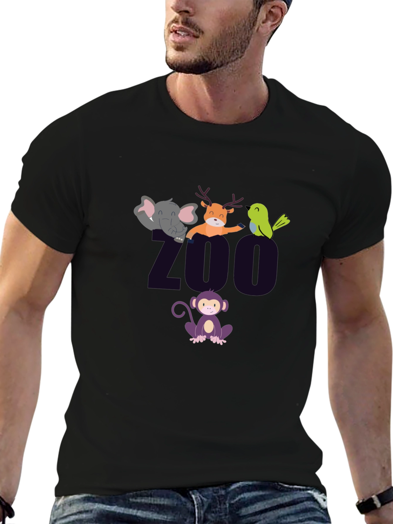 Zoo Animal Graphic T-Shirt
