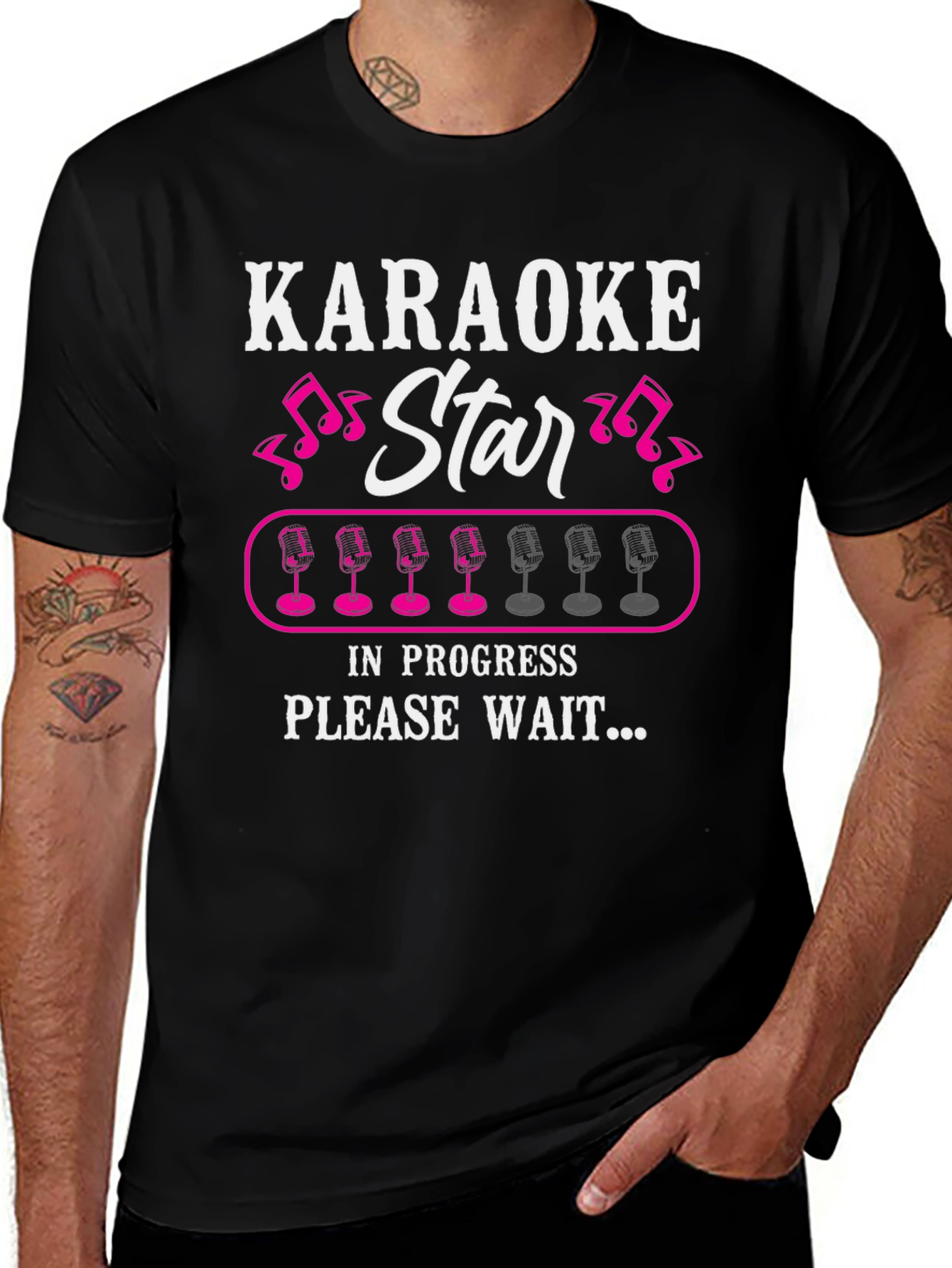Karaoke Star In Progress T-Shirt - Funny Music Lover Tee