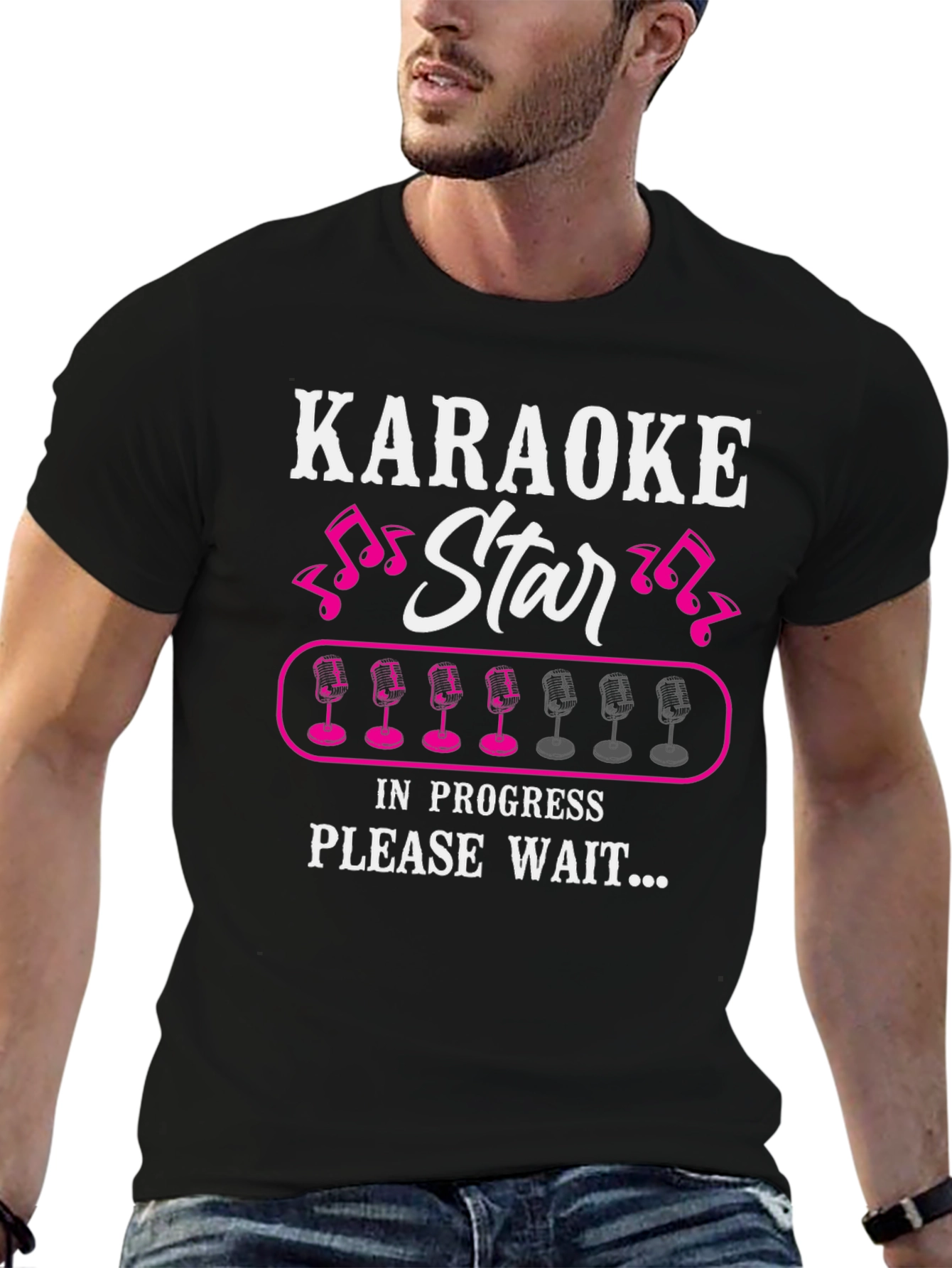 Karaoke Star In Progress T-Shirt - Funny Music Lover Tee
