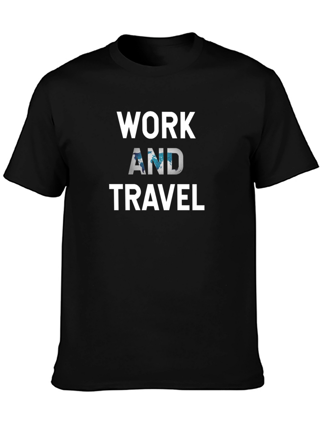 Work And Travel Black T-Shirt