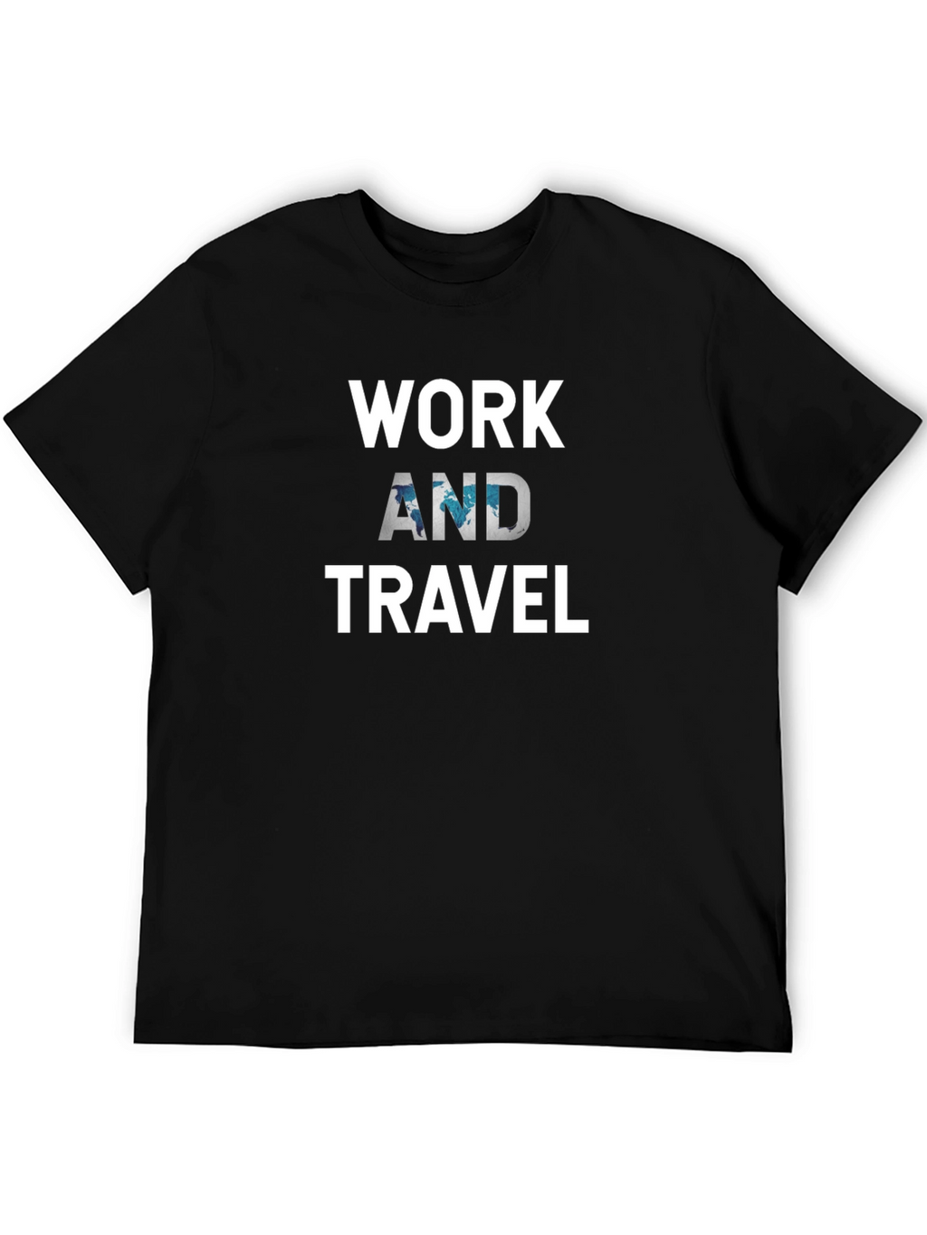 Work And Travel Black T-Shirt